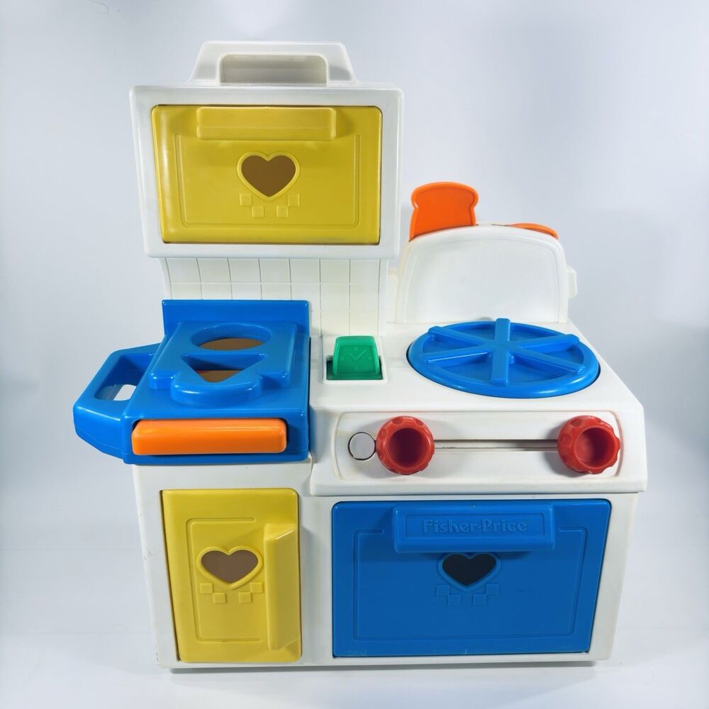 1990 Fisher Price Toddler Vintage Play Kitchen Magic Pretend Play Set #1035